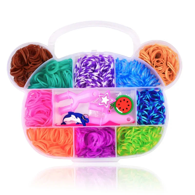 Creative Rainbow Loom Bands Set – Colorful DIY Rubber Bracelet Making Kit for Girls’ Crafts and Birthday Gifts