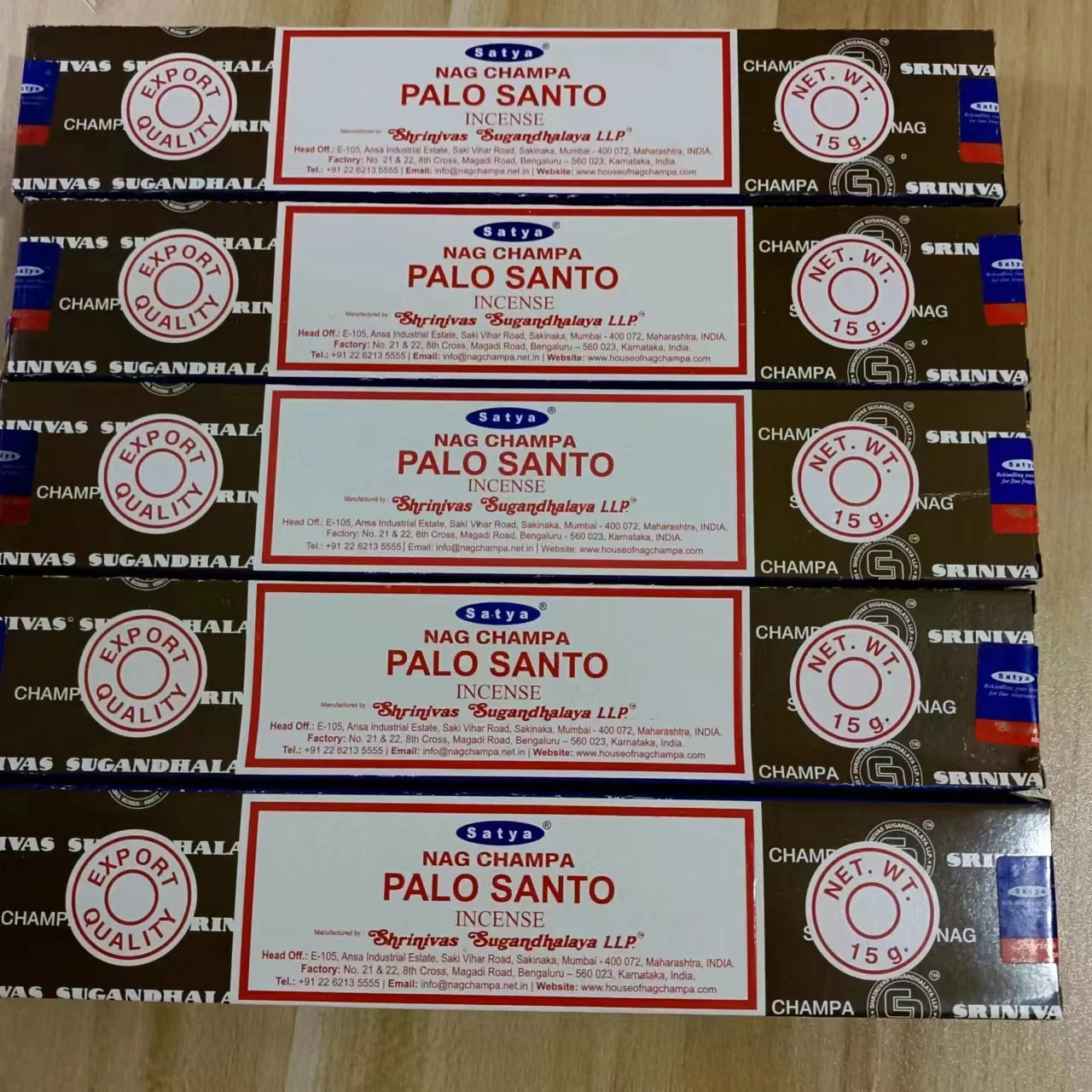 5 Box NAG Champa Satya Incense Collection – Handmade Sticks with Refreshing Medicinal Aromas for Home Fragrances