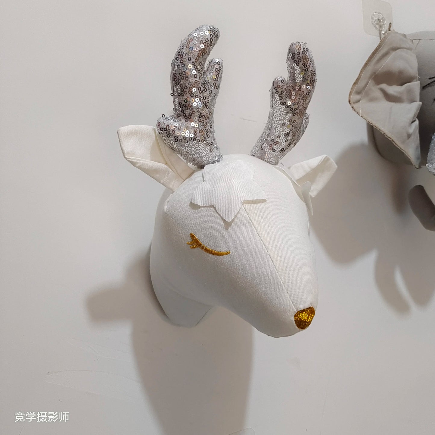 Handmade 3D Felt Animal Heads — Elephant & Swan Wall Hanging Decor for Nursery & Kids’ Bedroom