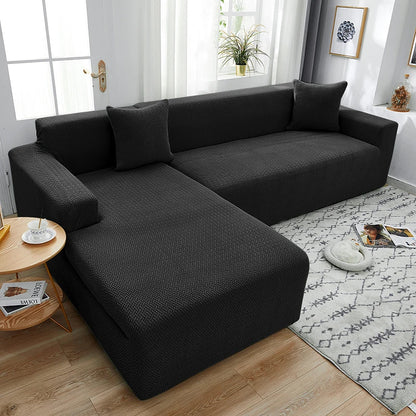 Jacquard Thick Stretch Sofa Cover – Elastic Slipcover for Armchair, L-Shaped & 1–5 Seater Couch Living Room Protector