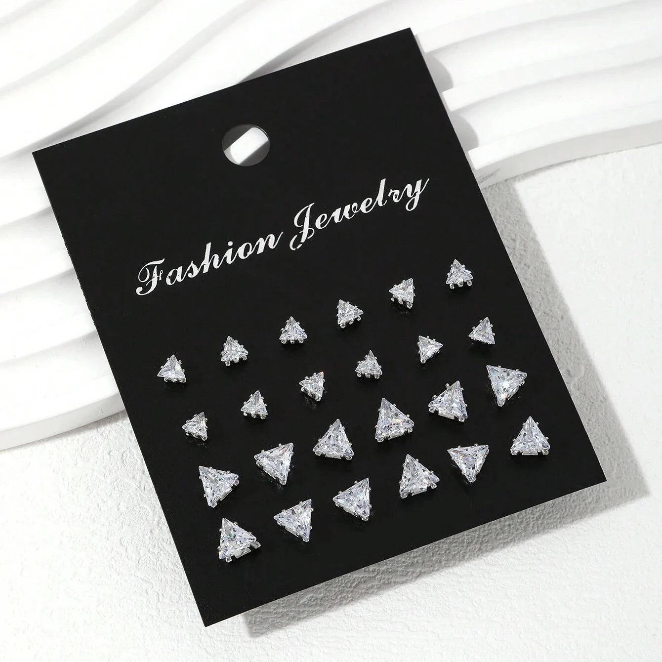 12 Pairs Luxurious Zirconia Earrings Set – Shiny Elegant Simple Stud Jewelry Gift for Parties, Couples & Daily Wear
