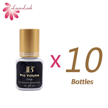 IB Pro Volume Eyelash Extension Glue — 1S Fast-Dry, Long-Lasting Korea Original Strong Cola Adhesive, 5ml for Fake Lashes