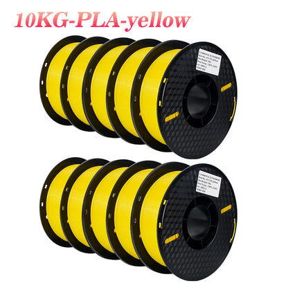KINGROON 3D Printer Filament 22LBS — 10 Rolls 1KG 1.75mm PETG & PLA, Eco-Friendly Mixed Colors, High Toughness