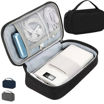 Portable Travel Cable Organizer Bag – Multifunctional Zipper Case for USB Gadgets, Chargers & Accessories