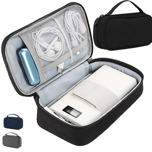 Portable Travel Cable Organizer Bag – Multifunctional Zipper Case for USB Gadgets, Chargers & Accessories
