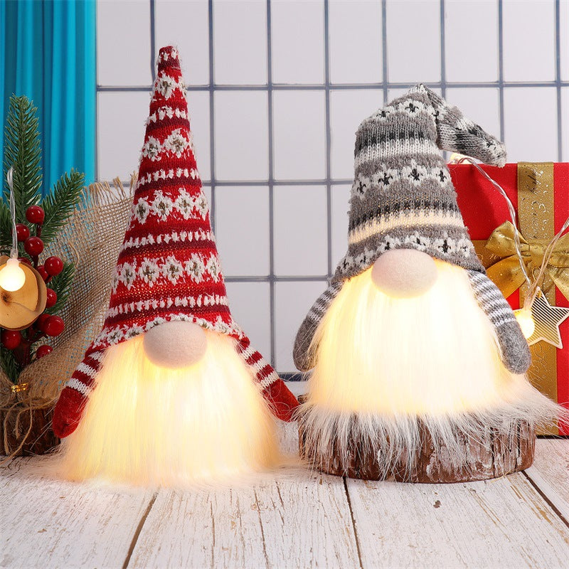 20/30cm LED Faceless Elf Gnome Doll — Christmas & New Year Light-Up Decoration for Home, Kids Gift 2025