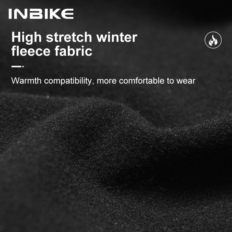 INBIKE Winter Cycling Bib Pants – Thermal Fleece 3D Padded MTB Bib Tights for Men, Cold Weather Cycling Clothing