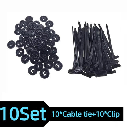 Universal Nylon Cable Tie Buckle - Self Locking Auto Fastener Strap for Car Repair and Cable Management