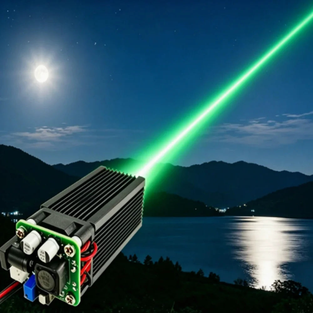 520nm Green Laser Module - Coarse Beam 300mW/800mW/1000mW Laser Light Warning Module