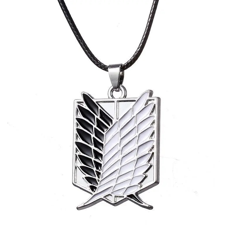 Attack on Titan Wings of Freedom Necklace - Alloy Investigator Logo Anime Pendant Jewelry Party Accessory