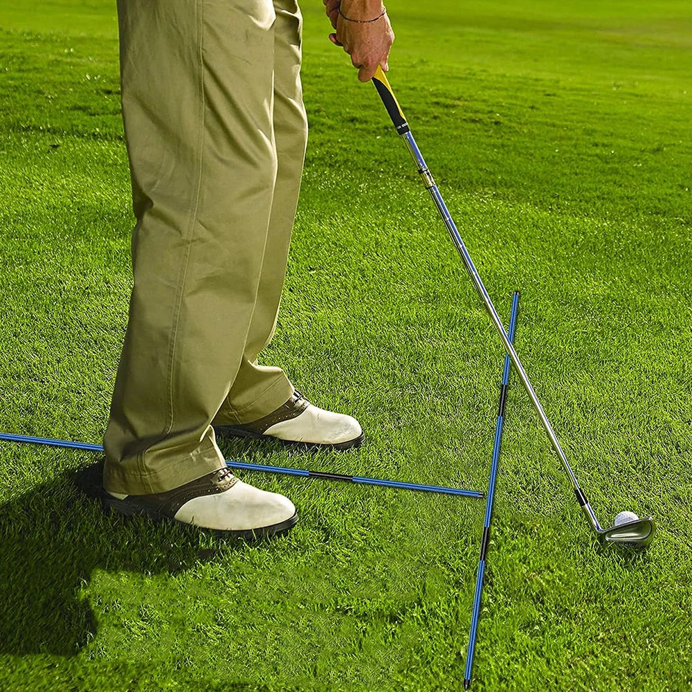 2 Pack Golf Alignment Stick: Collapsible Practice Rods for Swing Training - Essential Golf Swing Trainer Tools