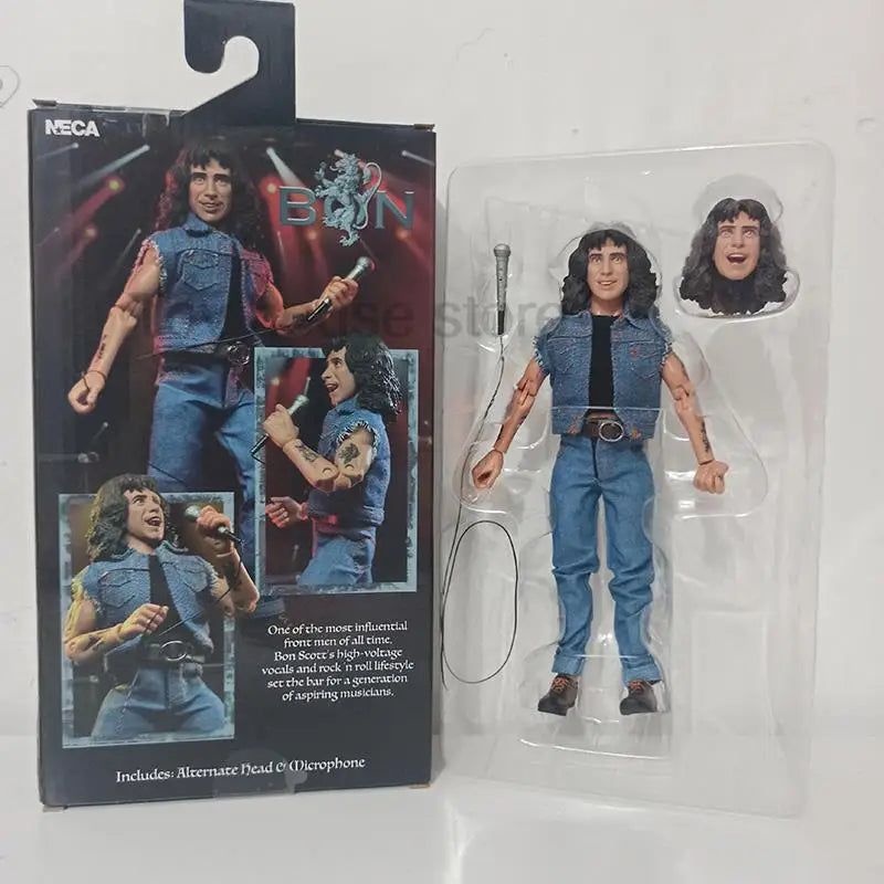 NECA Highway to Hell Angus Young & Bon Scott Action Figure – 18cm Collectible Toy Gift