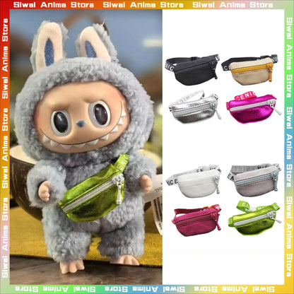 17cm Labubu V1/V2 Crossbody Bag for BJD Dolls – Cute 1/6, 1/8, 1/12 Doll Accessories & Waist Belt Bag Gift