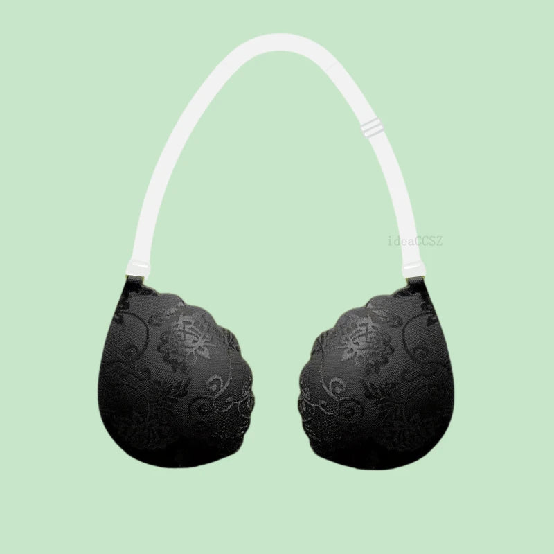 Adhesive Silicone Push-Up Bra - Invisible Backless Lingerie with Transparent Straps for Women