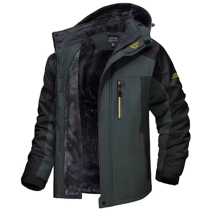TACVASEN Winter Fleece Lined Parka - Waterproof Windproof Ski Snowboard Jacket with Removable Hood