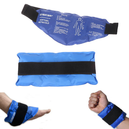 Ankle Ice Pack Brace Wrap — Reusable Hot & Cold Therapy Gel Support for Sprains & Pain Relief