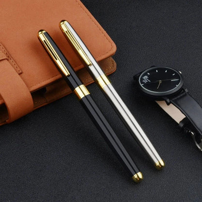 High-Quality Stainless Steel Ballpoint Pen – Business Signing Pen with Replaceable Refill for Office & School