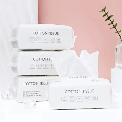 Disposable Soft Cotton Face Towels – 50/100Pcs Hygienic Dry Wipes for Bathroom, Makeup Removal, Washing & Daily Skincare Use
