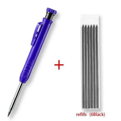 Carpenter Pencil Set for Woodworking - 5 Colors Mechanical Pencils with Refill for Carpentry Marking & Construction Jobs