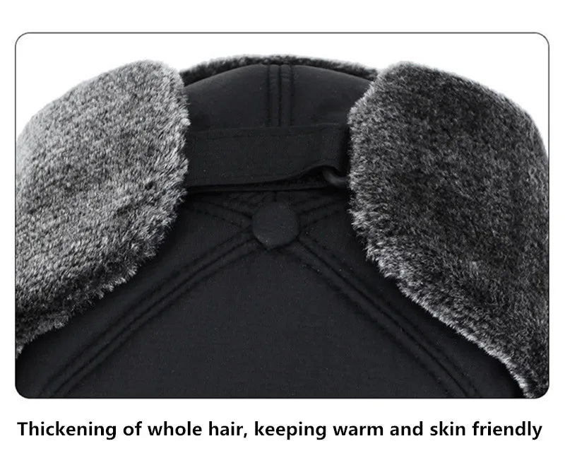 Winter Thickened Faux Fur Baseball Hat – Men’s & Women’s Skiing, Fishing, and Outdoor Cold Weather Hat
