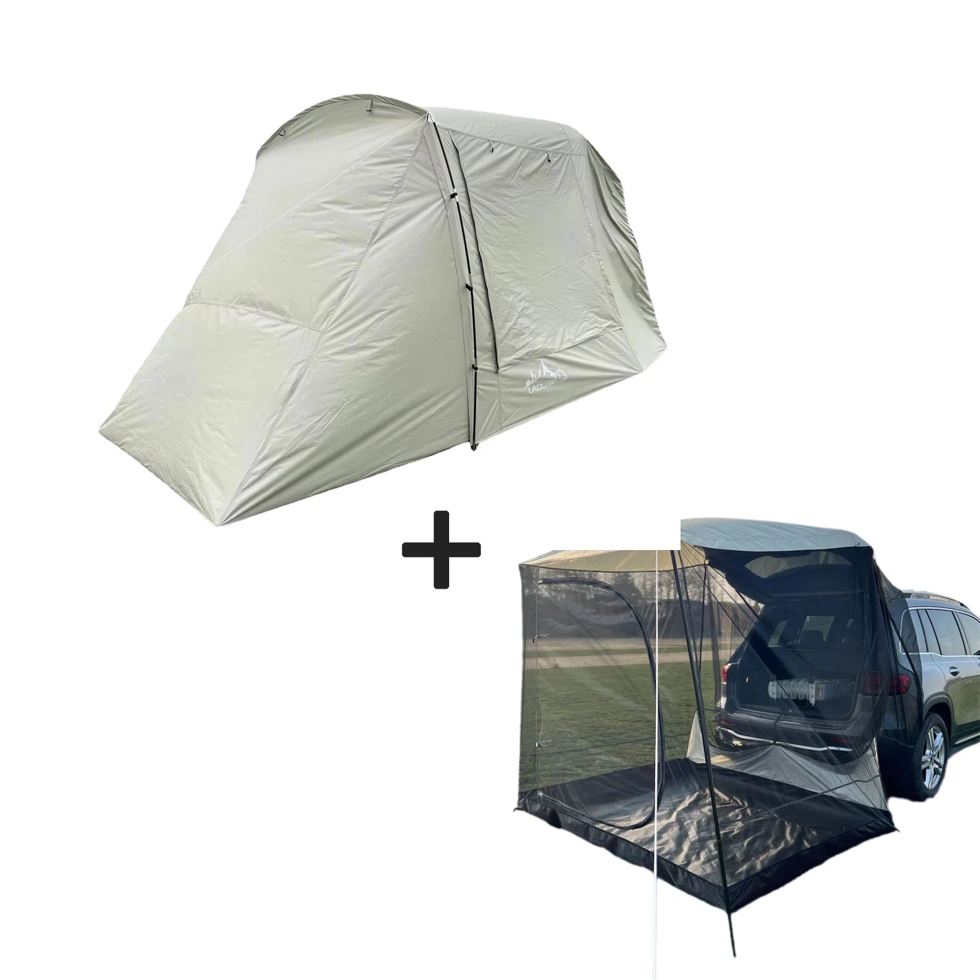 Lohascamping Car Box Docking Tent – Portable Waterproof SUV Tail Tent for 3-4 People, Large Dome Sunshade Tunnel Style Tent