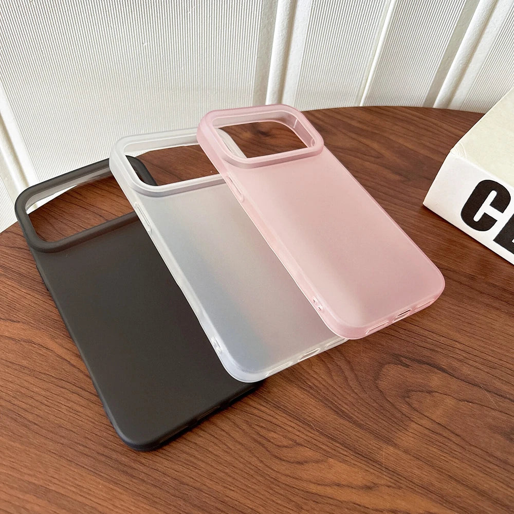 Luxury Clear Matte iPhone Case - Transparent Candy Color Soft Silicone Protective Cover
