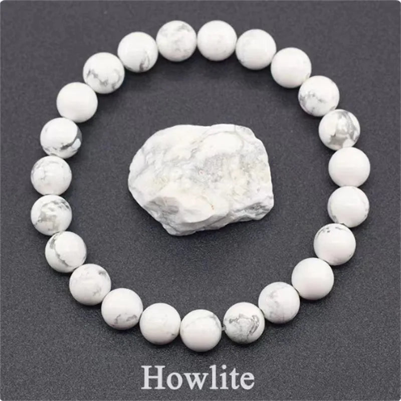 8MM Natural Epidote Zoisite & Lava Stone Bead Bracelet - Tiger Eye & Quartz Jewelry for Women