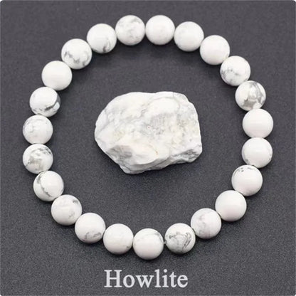 8MM Natural Epidote Zoisite & Lava Stone Bead Bracelet - Tiger Eye & Quartz Jewelry for Women
