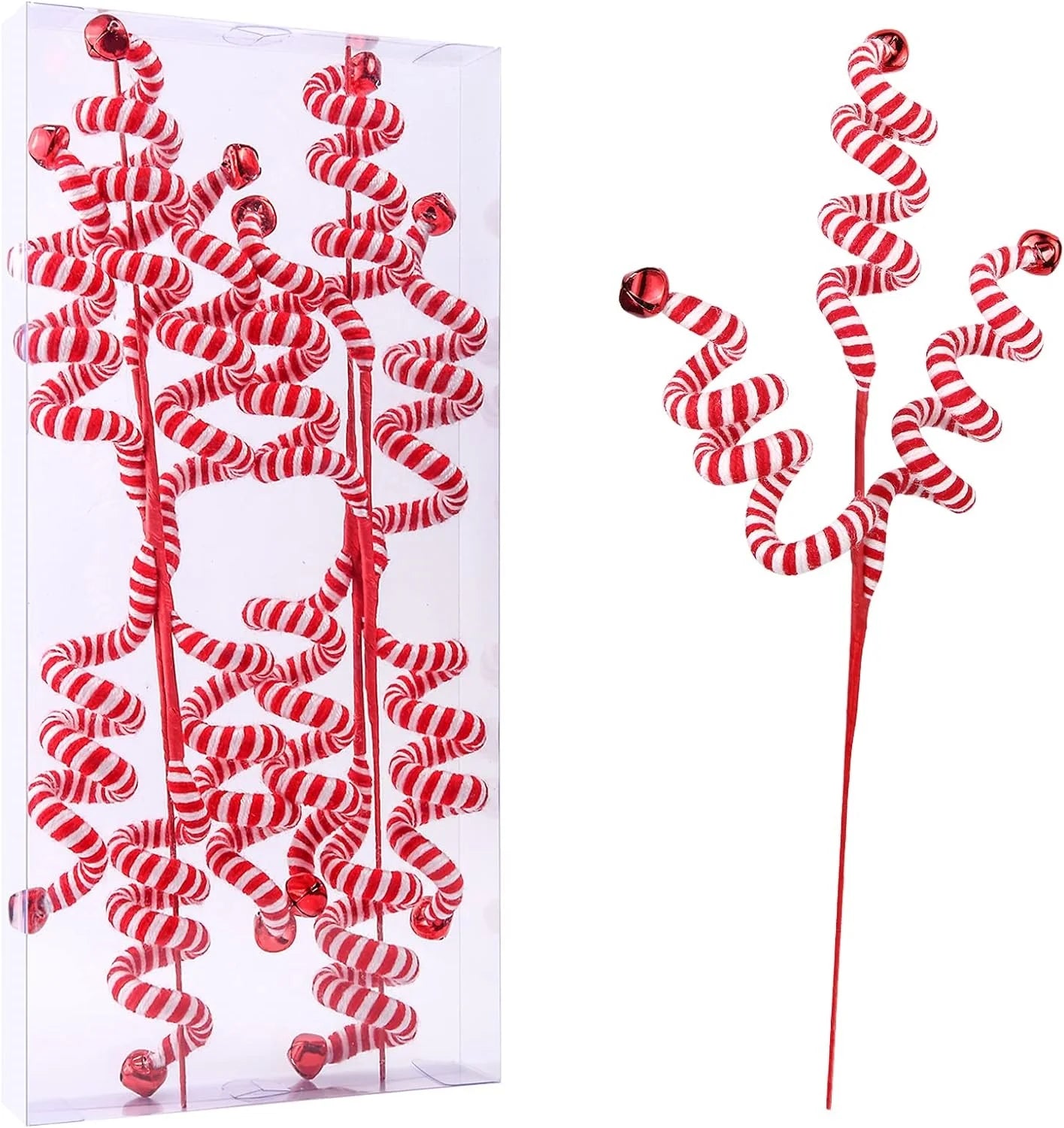 Christmas Tree Decoration Woolen Bells – Curly Pick Branch Ornaments for Xmas, Holiday & Chinese New Year