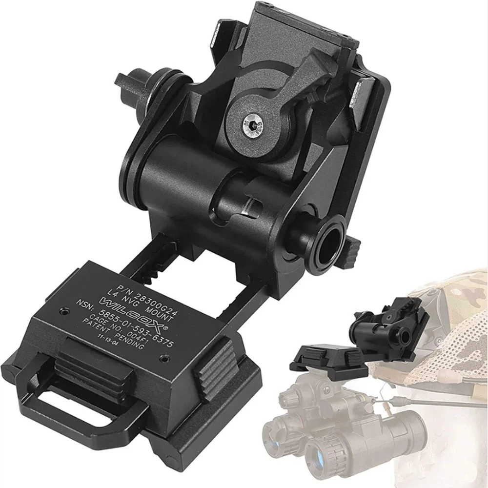 BOOIU Tactical Helmet Night Vision Mount – Metal NVG Mount for L4G24 PVS15/18 Goggles, Combat Helmet Accessories