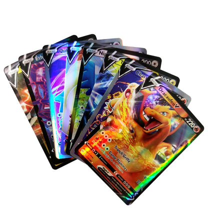 French VMAX V EX GX MEGA Trading Cards - Collectible Battle Trainer Cards and Christmas Gift Set