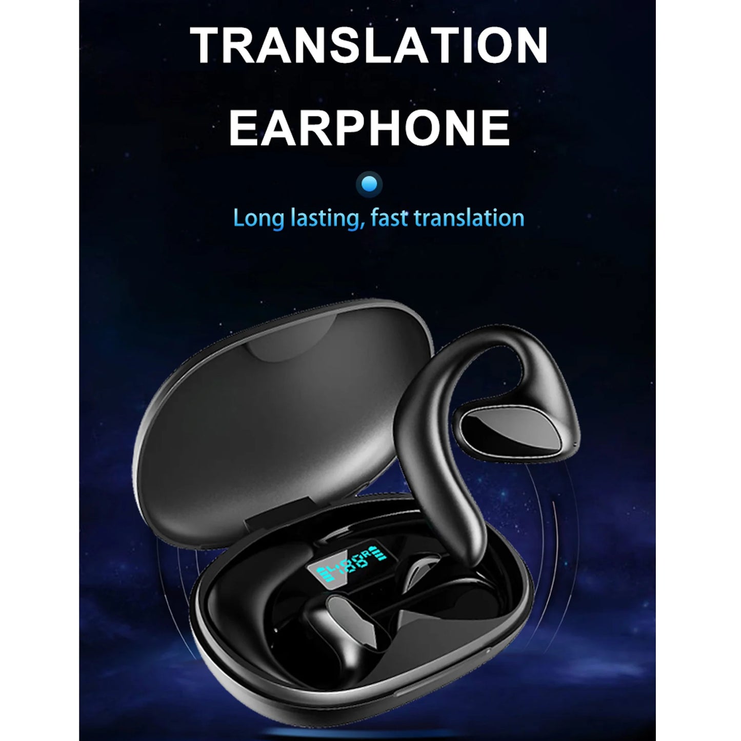 M8 Language Translator Earbuds - Smart Bluetooth Wireless Device with 144 Languages & High Accuracy, Two-Way Translator
