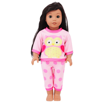 15-Style Doll Pajamas & Nightgowns – Cute Patterns for 18-Inch American & 43cm Born Dolls, Doll Accessories Toy