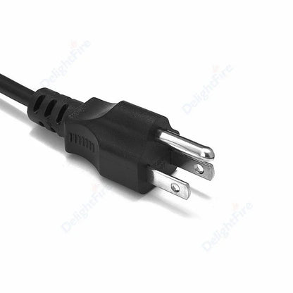 US Plug Power Cord – 3 Pin Prong C5 Cloverleaf Cable, 1.2m/4ft for AC Adapters, Laptop & Notebook