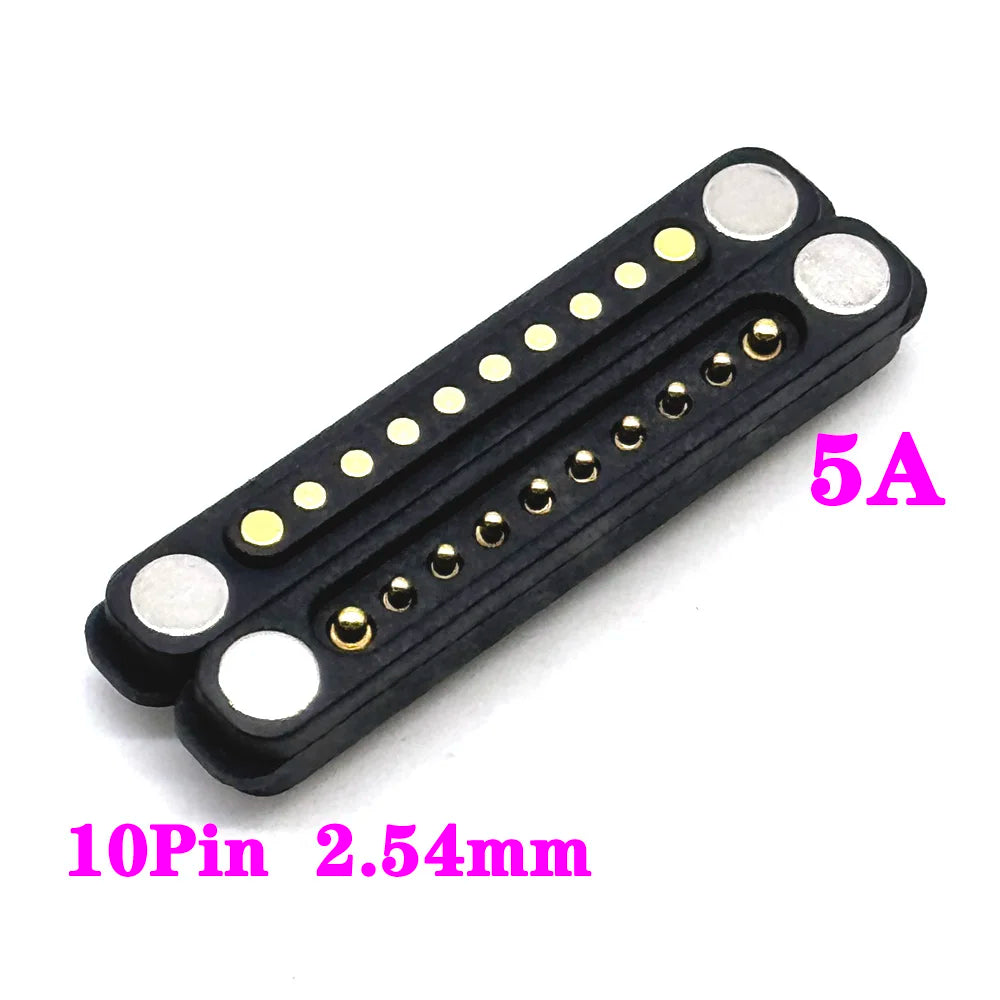 Magnetic Pogo Pin Connector - 5A Waterproof High-Current Spring Probe Male Female DC Charging Connector, 2/3/4/5/6/7/8 Pin