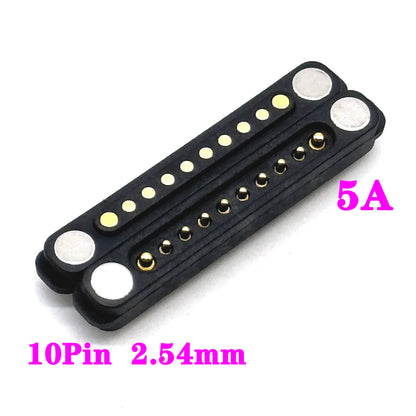 Magnetic Pogo Pin Connector - 5A Waterproof High-Current Spring Probe Male Female DC Charging Connector, 2/3/4/5/6/7/8 Pin