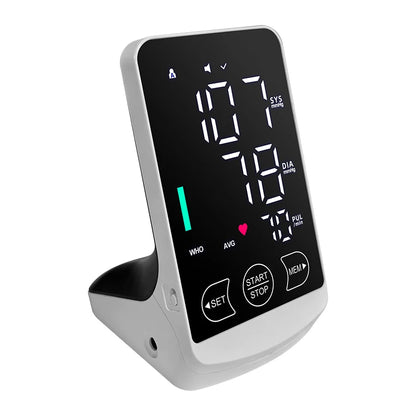 Rechargeable Arm Blood Pressure Monitor – Digital Tensiometer with Large Display & English/Spanish Voice