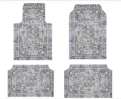 Bohemian Universal Floor Mat Set - American Retro Anti-Slip Soft Rugs for Car, Bedroom and Home