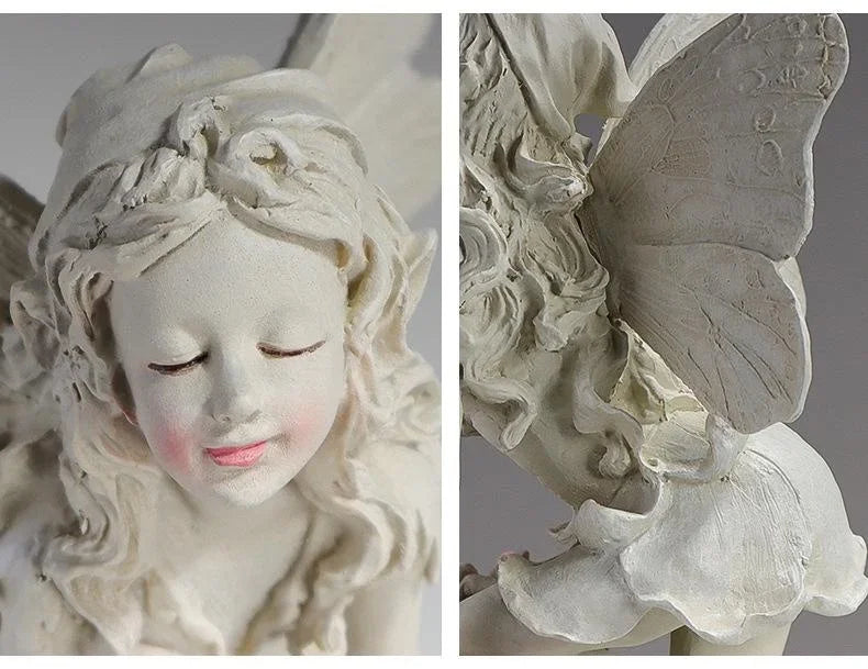 Waterproof Solar Flower Fairy Night Light – Angel Girl Statue for Outdoor Garden & Courtyard, Home Decoration Sculpture