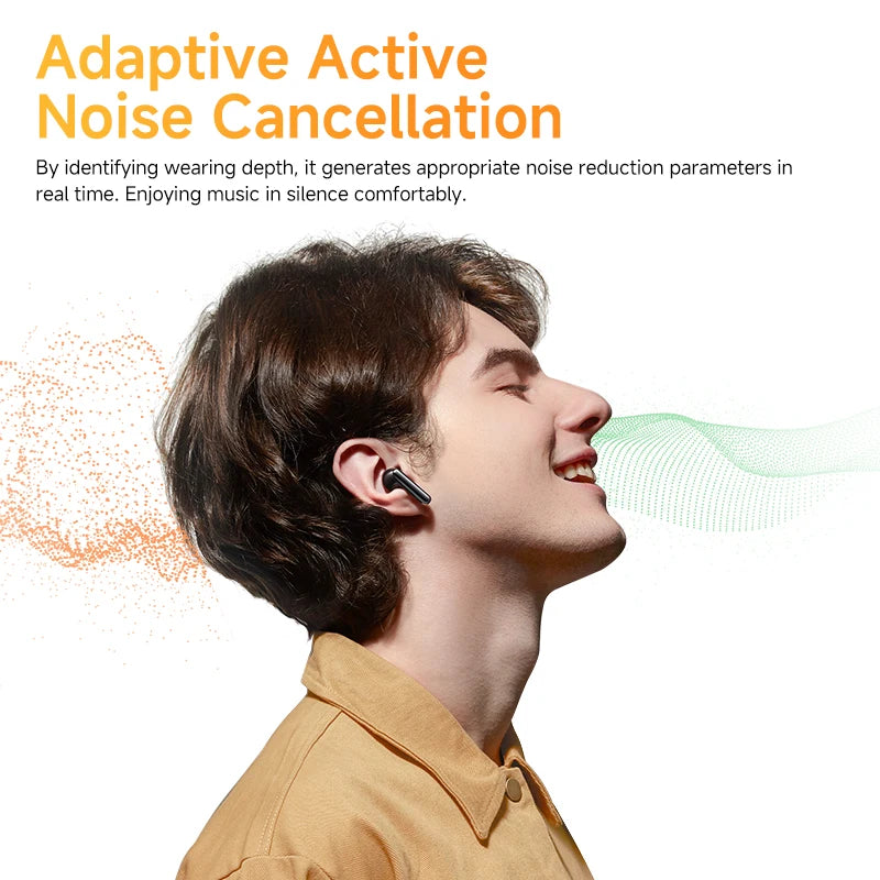QCY HT10 AilyBuds Pro+ ANC Earbuds - Bluetooth 5.3 Wireless Hi-Res LDAC Earphones with AI Call & Multipoint Connection