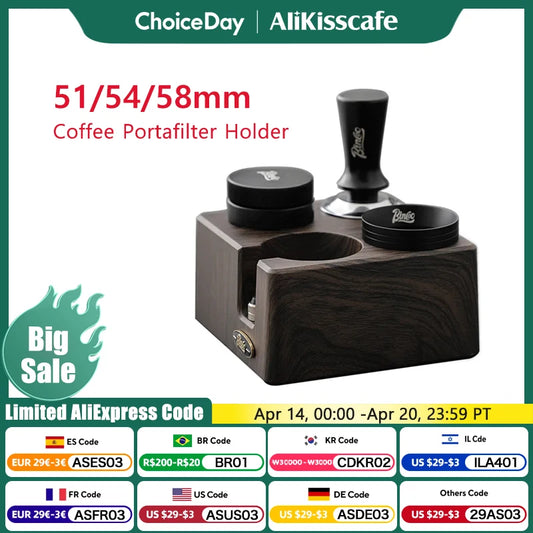 Coffee Tamping Station Stand – Portafilter Holder 51MM, 54MM, 58MM ABS for Delonghi & Breville Espresso Machines