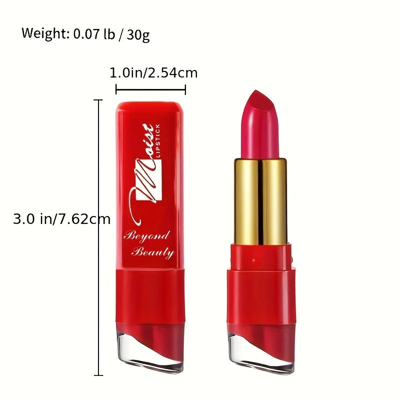 12 Colors Creamy Moisturizing Lipstick – Long-Lasting, Women & Schoolgirl Makeup for Beginners, Leaning Tower Lip Makeup
