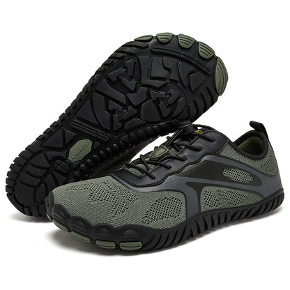 HOBIBEAR Unisex Barefoot Wide Toe Sneakers – Zero Drop Outdoor Running & Beach Walking Shoes with Elastic Band