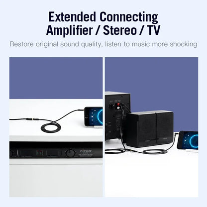 Vention 3.5mm to 2 RCA Audio Cable – Female to Male AUX Splitter Jack Cord for TV, Amplifier & Home Theater Stereo Connection