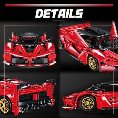 Sports Car Building Blocks Set, Compatible with Lego Bricks, DIY Car Assembly Toy for Kids Boys, Educational Construction Gift Set