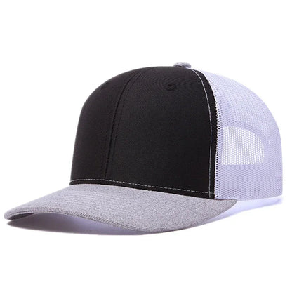 Unisex Curved Brim Trucker Hat - Breathable Summer Mesh Baseball Cap for Men & Women
