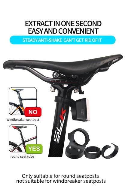 CYCLAMI Bicycle Lamp Mount — Bike Seatpost Bracket & Taillight Holder for Garmin Varia Radar RVR315, RTL510/515/500