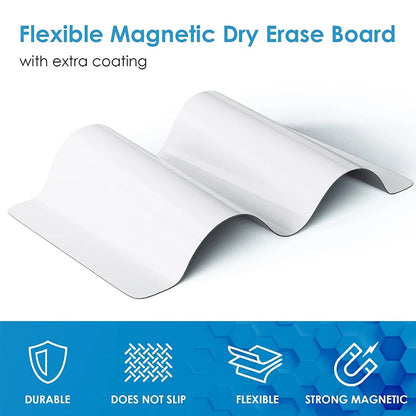 A2 Magnetic Dry Erase Whiteboard for Fridge – 23.6" x 16.5" Board with 8 Markers & Eraser
