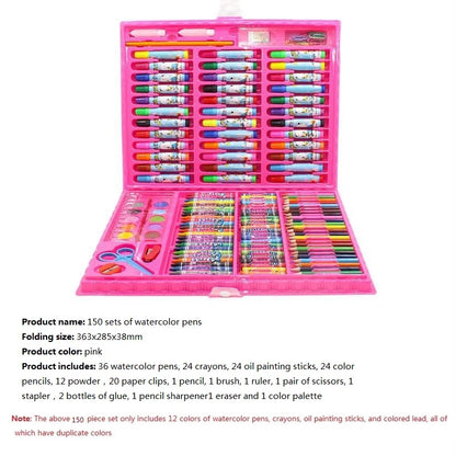 Children's Drawing Set – 208/150/86PCS Sketch & Doodle Art DIY Toolkit with Portable Case, Non-Toxic Gift for Kids