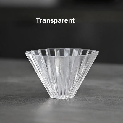 Handmade V-Shaped Resin Coffee Dripper Filter Cup, Origami Pour Over Brewer for 1–2 People Home Use Anti-Fall Coffee Brewing Tool